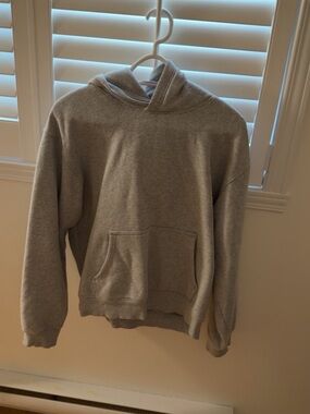 Aritzia Gray Pullover Hoodie Sweater